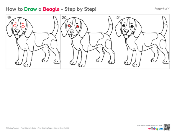 How to Draw a Beagle – Easy Step-by-Step Dog Drawing for Kids