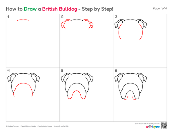 How to Draw a British Bulldog – Step-by-Step Dog Drawing for Kids