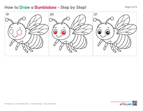 How to Draw a Bumblebee – Step-by-Step Insect Drawing for Kids