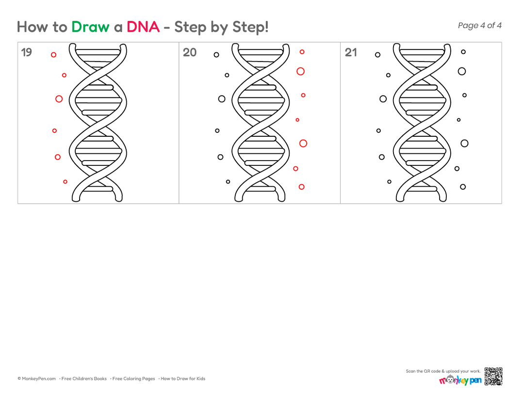 How to Draw DNA – Easy Step-by-Step Science Drawing for Kids
