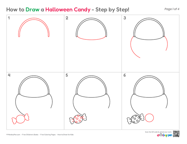 Kid-friendly Halloween candy illustration