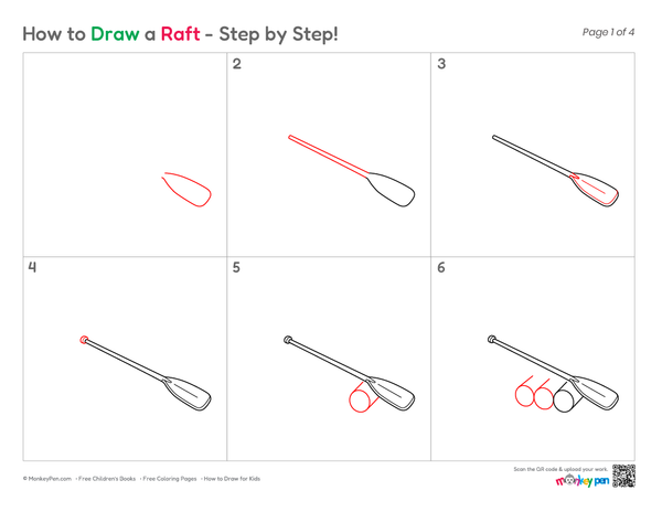 Simple floating raft illustration