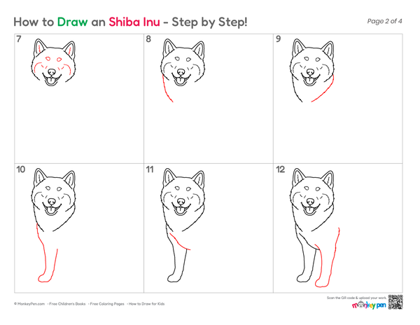 How to Draw a Shiba Inu – Easy Step-by-Step Dog Drawing for Kids