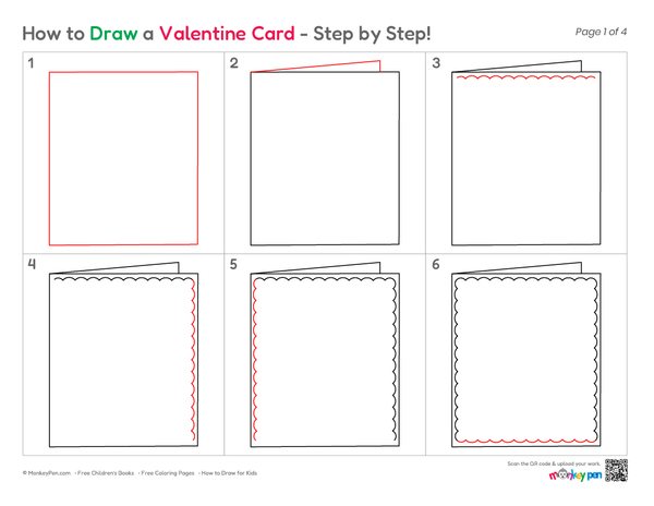 How to Draw a Valentine Card – Simple Step-by-Step Greeting Card Drawing for Kids