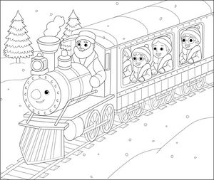 Polar Express Coloring Page – fun and educational printable for children