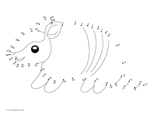 Children complete a dot-to-dot worksheet to reveal a cartoon armadillo with a rounded shell.