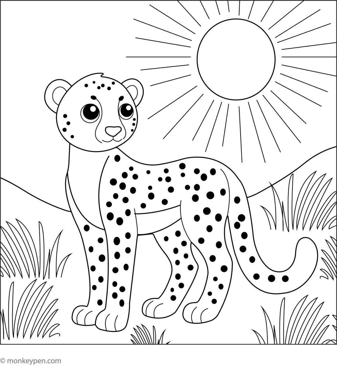 Free Cheetah Coloring Book | Printable PDF Collection