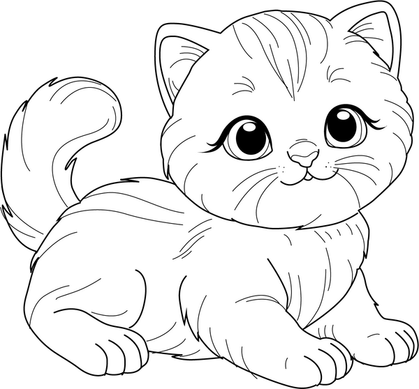 Cat coloring page – fun and educational printable for children