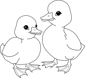 Duckling coloring page – fun and educational printable for children