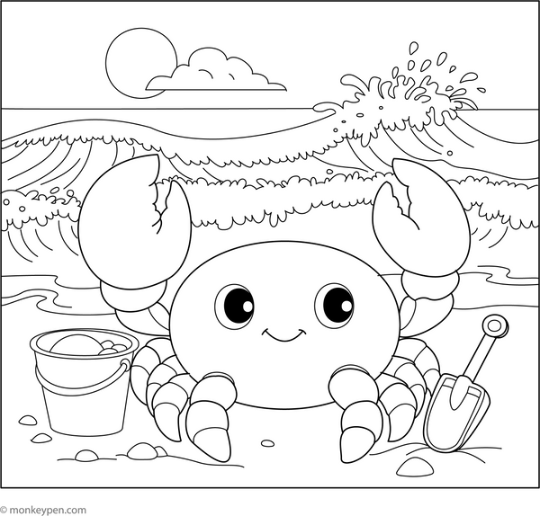 Crab Coloring Book