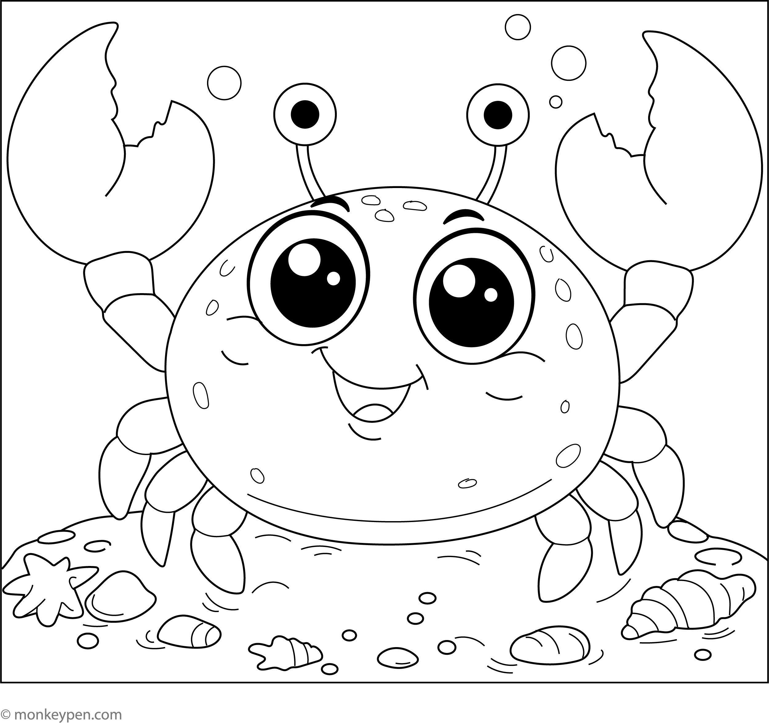 Crab Color Pages Crab Color Pages