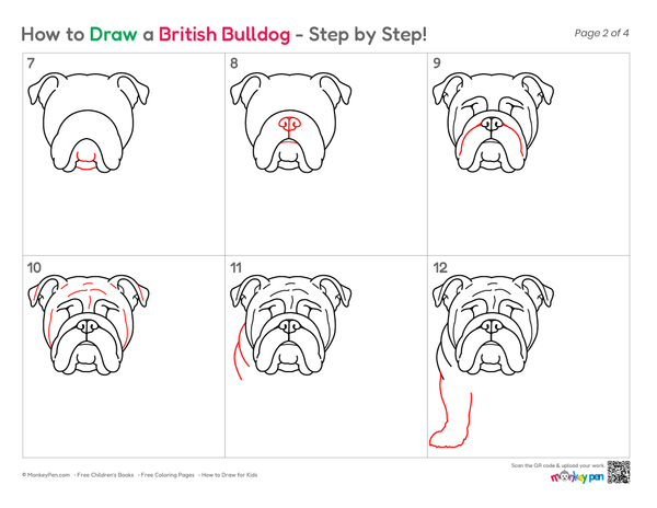 How to Draw a British Bulldog – Step-by-Step Dog Drawing for Kids