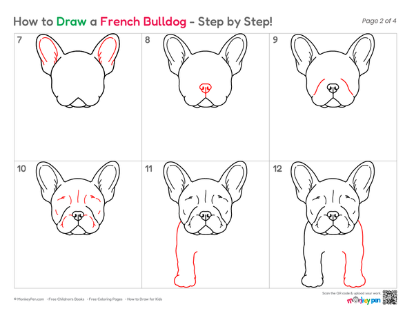 How to Draw a French Bulldog – Easy Step-by-Step Dog Drawing for Kids