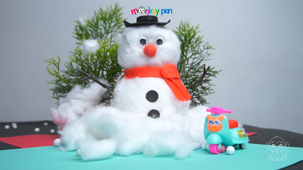 Snowman Craft Step 26