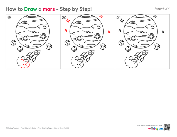 How to Draw Mars – Easy Step-by-Step Planet Drawing for Kids