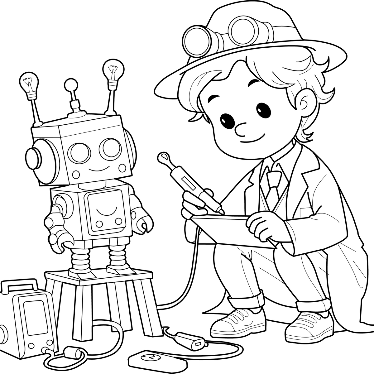 Inventions Coloring Inventors Coloring Page For Children