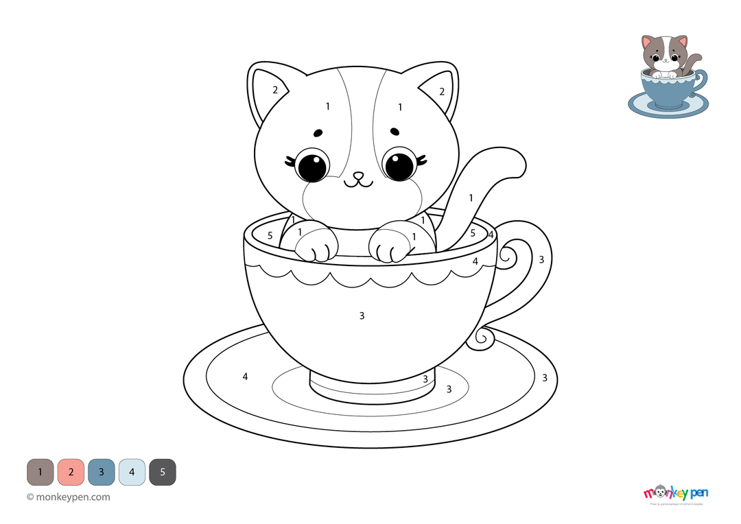 Free 285 Color by Number Printable – Free Worksheets for Kids – Page 3