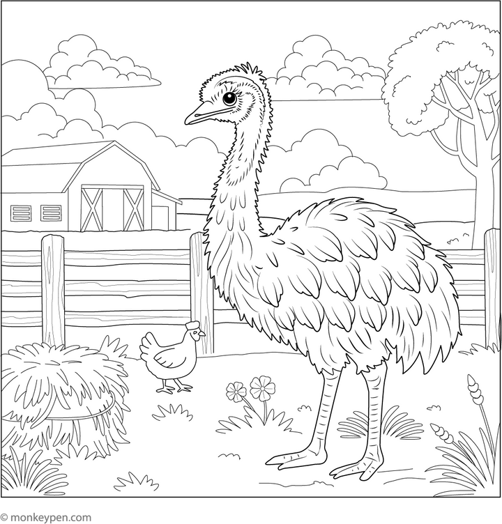 Free Emu Coloring Pages – Printable Sheets for Kids