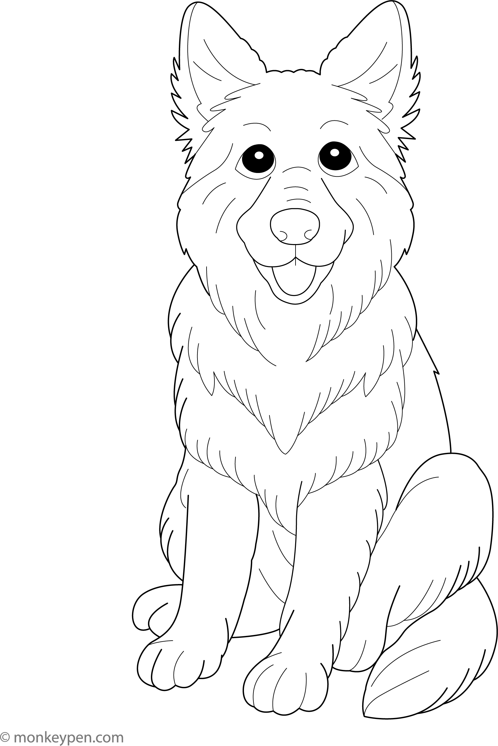 German Shepherd Coloring Page Free Printable PDF For Kids German shepherd coloring page free printable pdf for kids