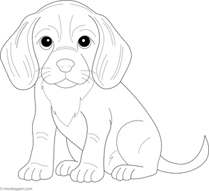 Beagle coloring page – free printable for kids to color and enjoy