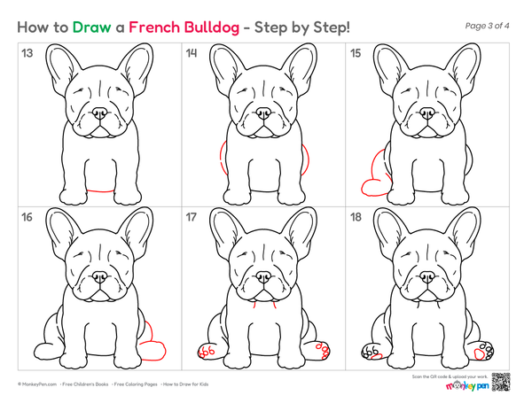 How to Draw a French Bulldog – Easy Step-by-Step Dog Drawing for Kids