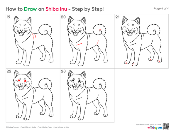 How to Draw a Shiba Inu – Easy Step-by-Step Dog Drawing for Kids