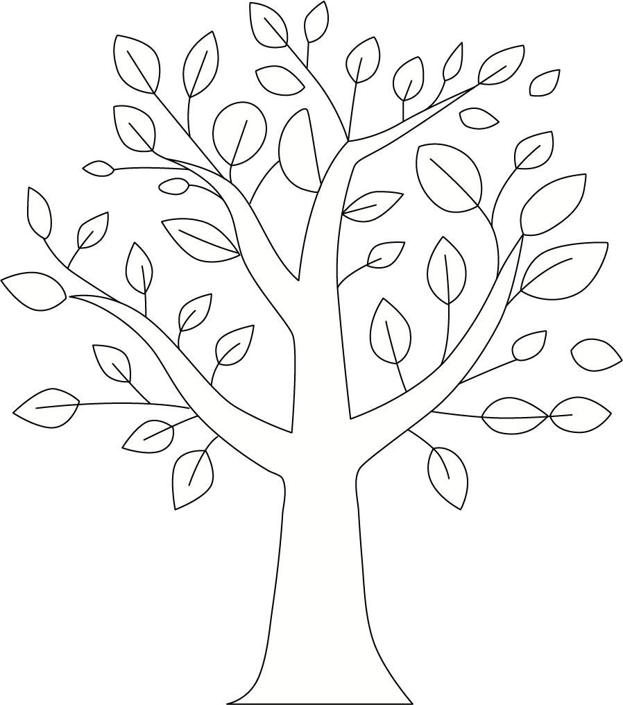 Tree Color Simple Simple Tree Coloring Page – Fun Nature Activity for Kids