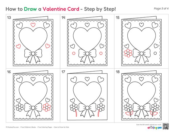 How to Draw a Valentine Card – Simple Step-by-Step Greeting Card Drawing for Kids