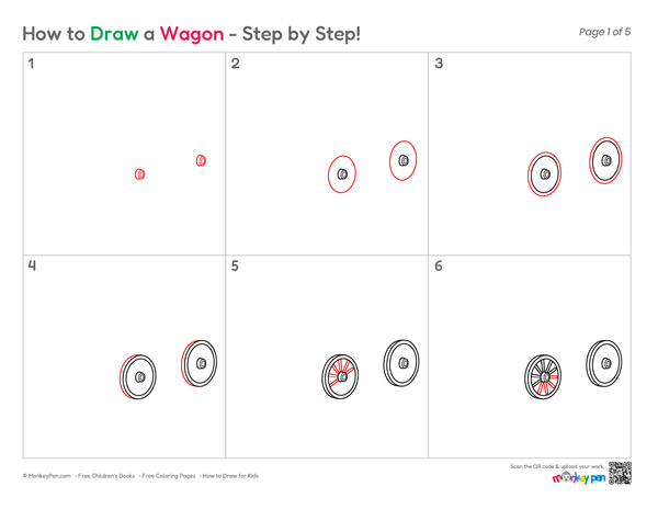 How to Draw a Wagon – Easy Step-by-Step Cart Drawing for Kids