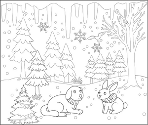 Winter Wonderland Coloring Page – fun and educational printable for children