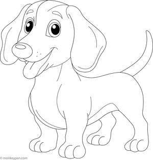 Dachshund coloring page – free printable for kids to color and enjoy