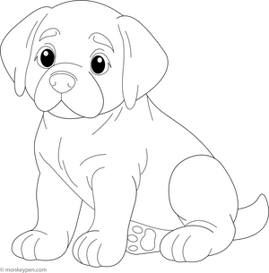 Labrador Puppy coloring page – free printable for kids to color and enjoy
