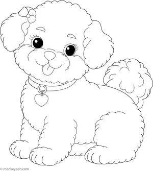 Bichon coloring page – free printable for kids to color and enjoy
