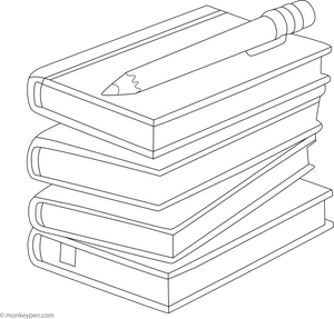 Books coloring page – free printable for kids to color and enjoy
