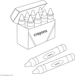 Crayons coloring page – free printable for kids to color and enjoy