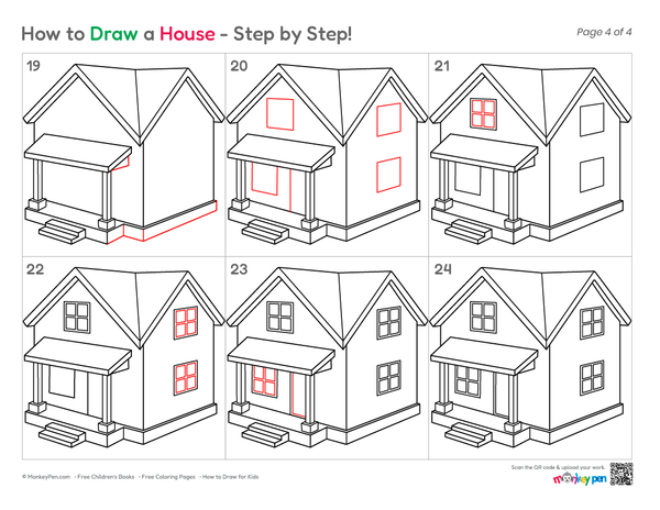 How to Draw a 3D House – Step-by-Step Perspective Drawing for Kids