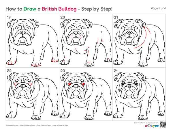 How to Draw a British Bulldog – Step-by-Step Dog Drawing for Kids