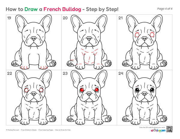 How to Draw a French Bulldog – Easy Step-by-Step Dog Drawing for Kids