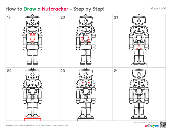 How to Draw a Nutcracker – Easy Step-by-Step Holiday Character Drawing for Kids