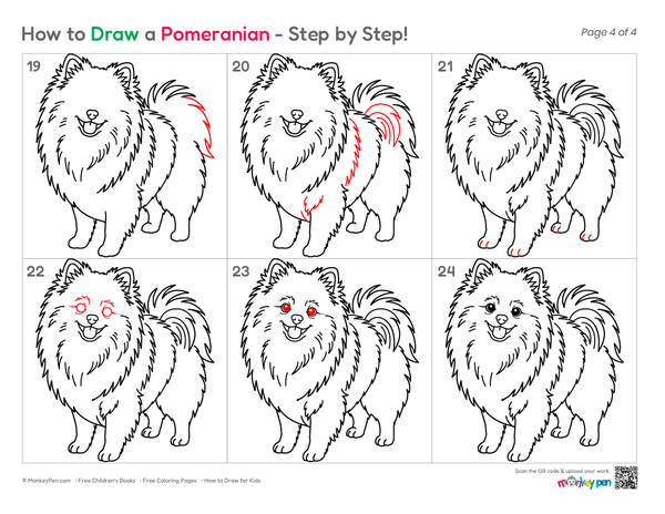 How to Draw a Pomeranian – Easy Step-by-Step Dog Drawing for Kids