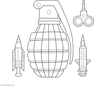 Grenade Coloring Page