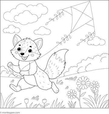 Free Printable Fox Coloring Book PDF Download