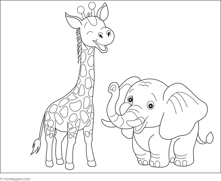 Elephant Coloring Pages – Free Printable for Kids