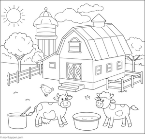 Farm Coloring Page