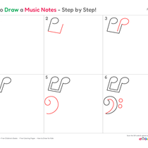 How to Draw Music Notes – Step-by-Step Music Drawing for Kids