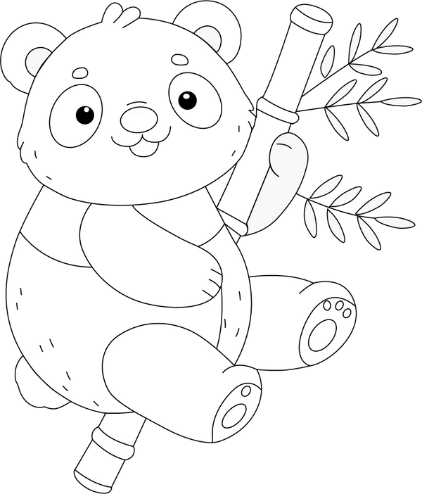 Panda coloring page – fun and educational printable for children