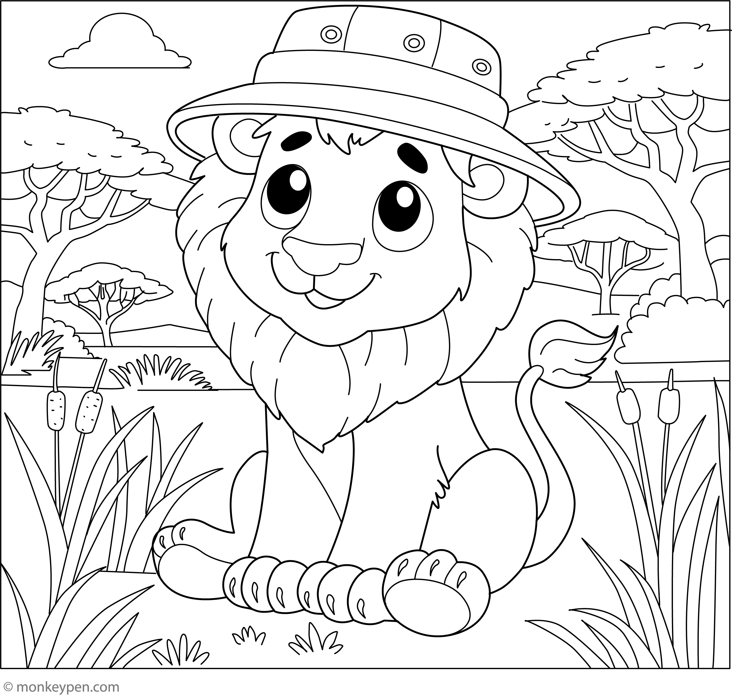 Safari Coloring Pages — Reference 7 Safari Coloring Pages — Reference 7