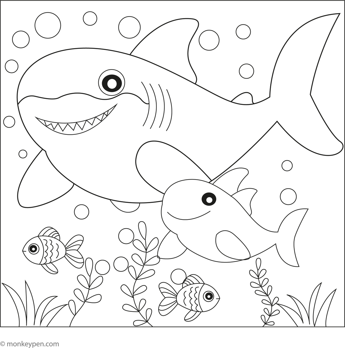 Megalodon Coloring Pages – Free Printable PDF for Kids