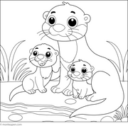 Free Printable Otter Coloring Book PDF for Kids Fun