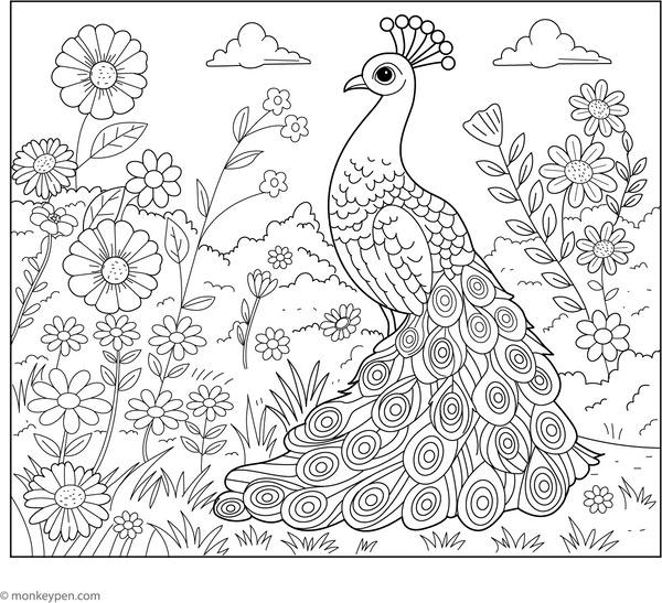 Peacock Coloring Book